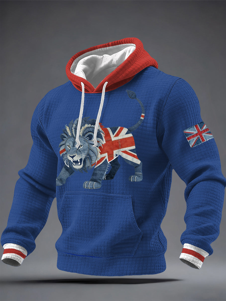 Men's British Style Printed Hoodie