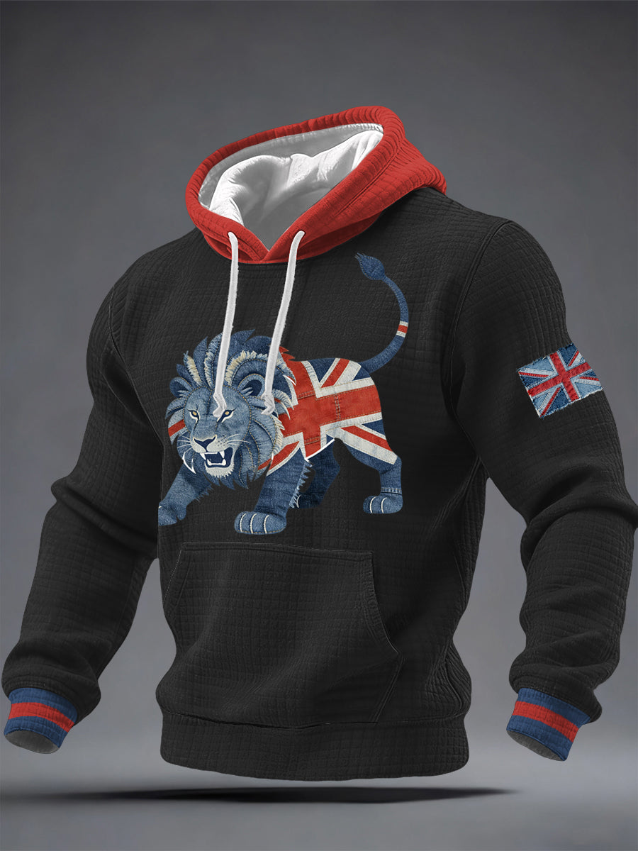 Men's British Style Printed Hoodie
