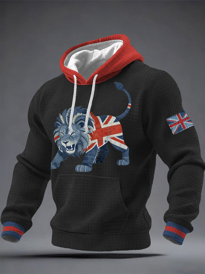 Men's British Style Printed Hoodie