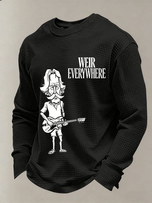 Men's Long-Sleeved Shirt With Bob Weir-Inspired Print.