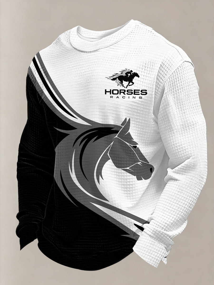 Men's Cheltenham Festival Printed Waffle Long Sleeve Sweatshirt