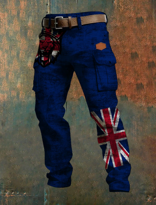 Men's British-Style Printed Trousers