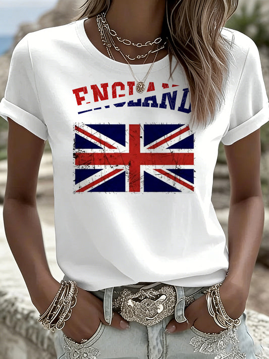 Women's British-Style Printed T-Shirt