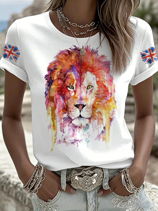 Women's British-Style Printed T-Shirt