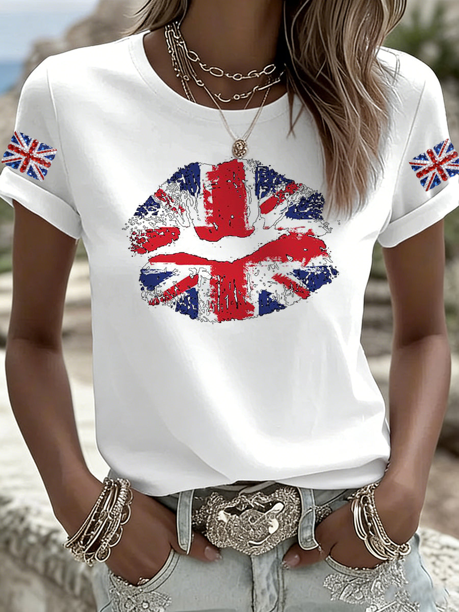 Women's British-Style Printed T-Shirt