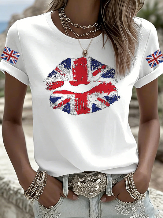 Women's British-Style Printed T-Shirt