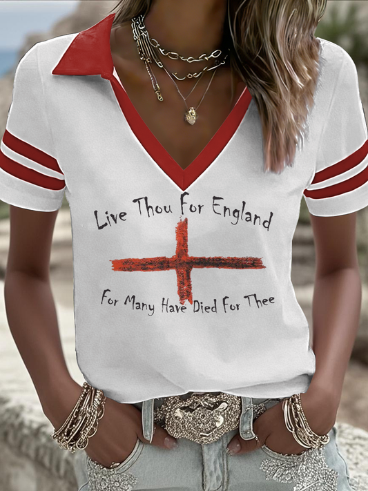Women's England Rugby Lover Printed Tops