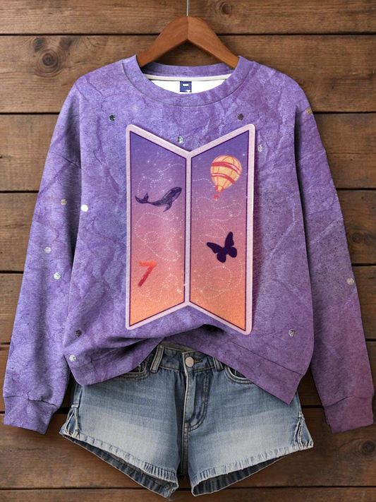 Women's BTS lovers Printed Regular Sweatshirt
