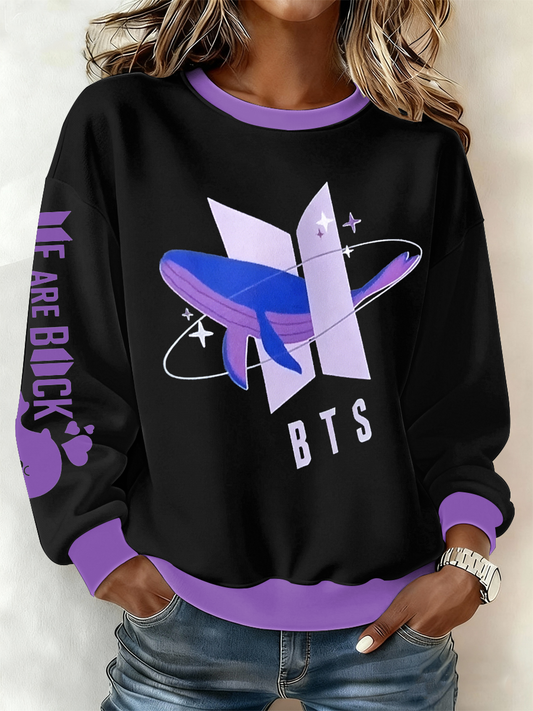 Women's BTS lovers Printed Regular Sweatshirt