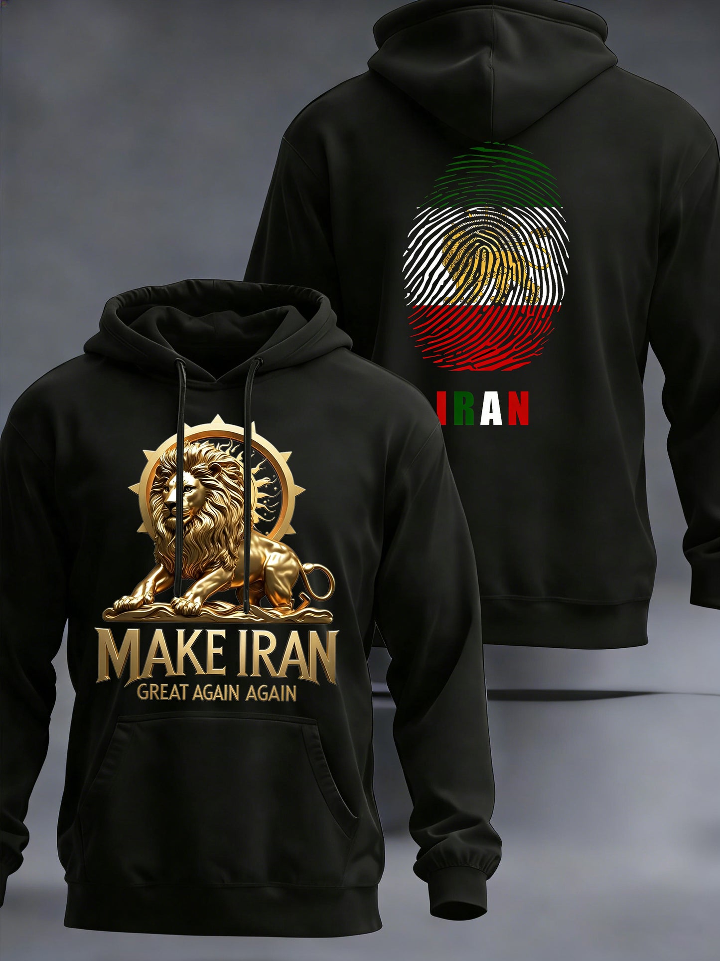 Men's Sweatshirt With Iranian-Inspired Print