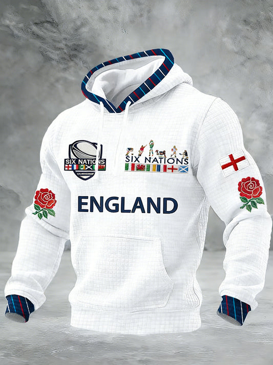 Men's Football Printed Casual Hoodie