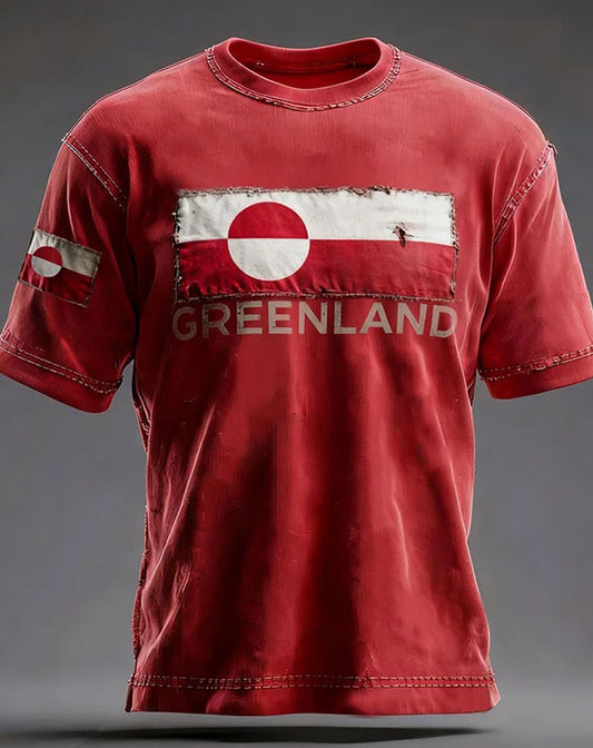 Men's Greenland Print Crew Neck Short Sleeve T-shirt