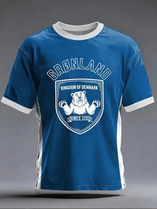 Men's T-Shirt With "Denmark Greenland Not For Sale" Print