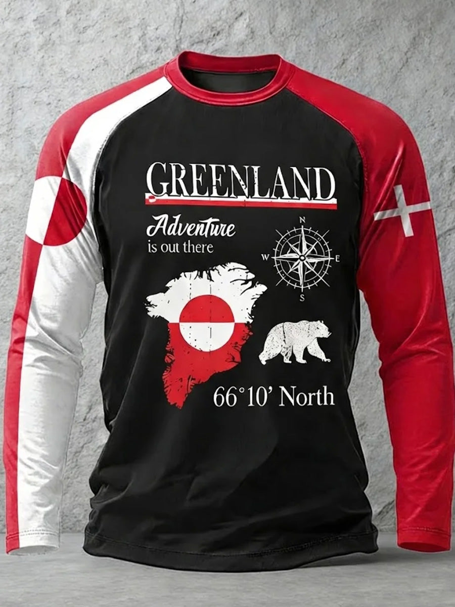 Men's T-Shirt With "Denmark Greenland Not For Sale" Print