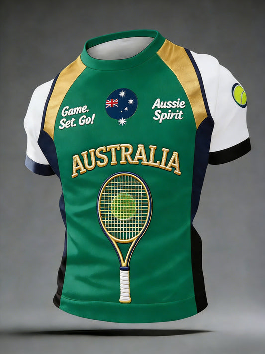 Men's Australian Open Printed Short-Sleeve T-Shirt