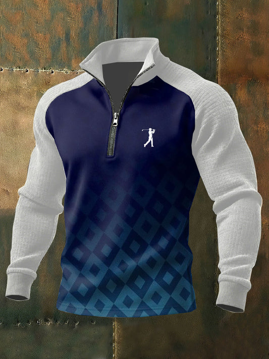 Men's Vintage Business Style Printed Casual Sweatshirt