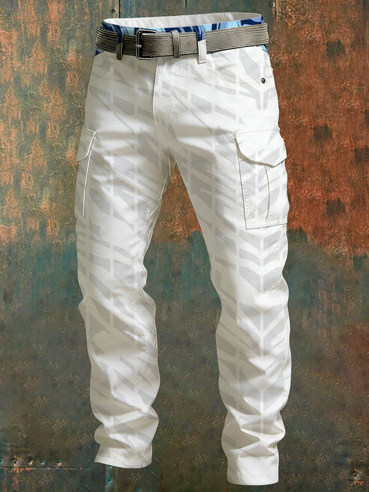 Men's Business Style Art Print Trousers