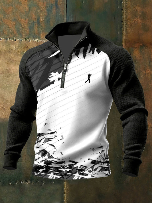 Men's Vintage Business Style Printed Casual Sweatshirt