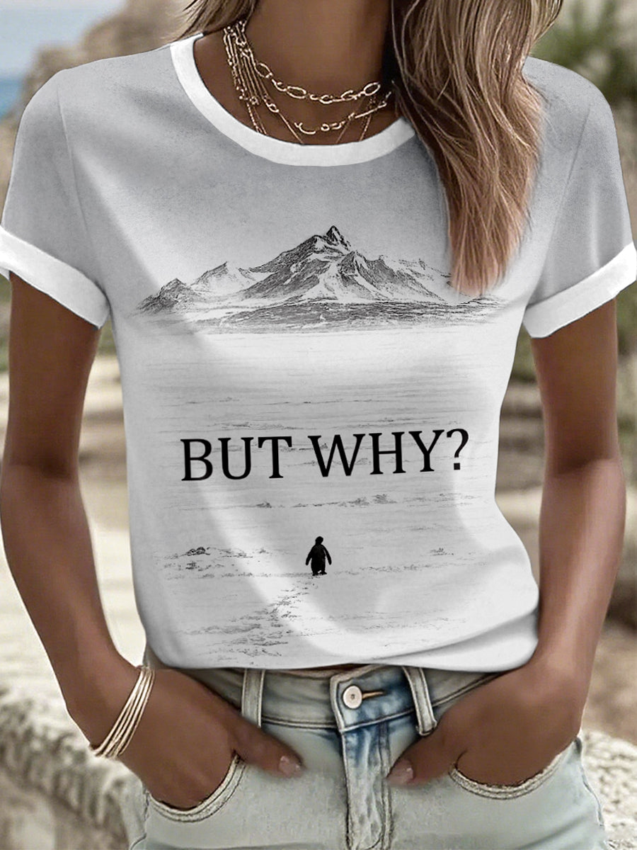 Women's Nihilist Penguin Print Vintage T-Shirt