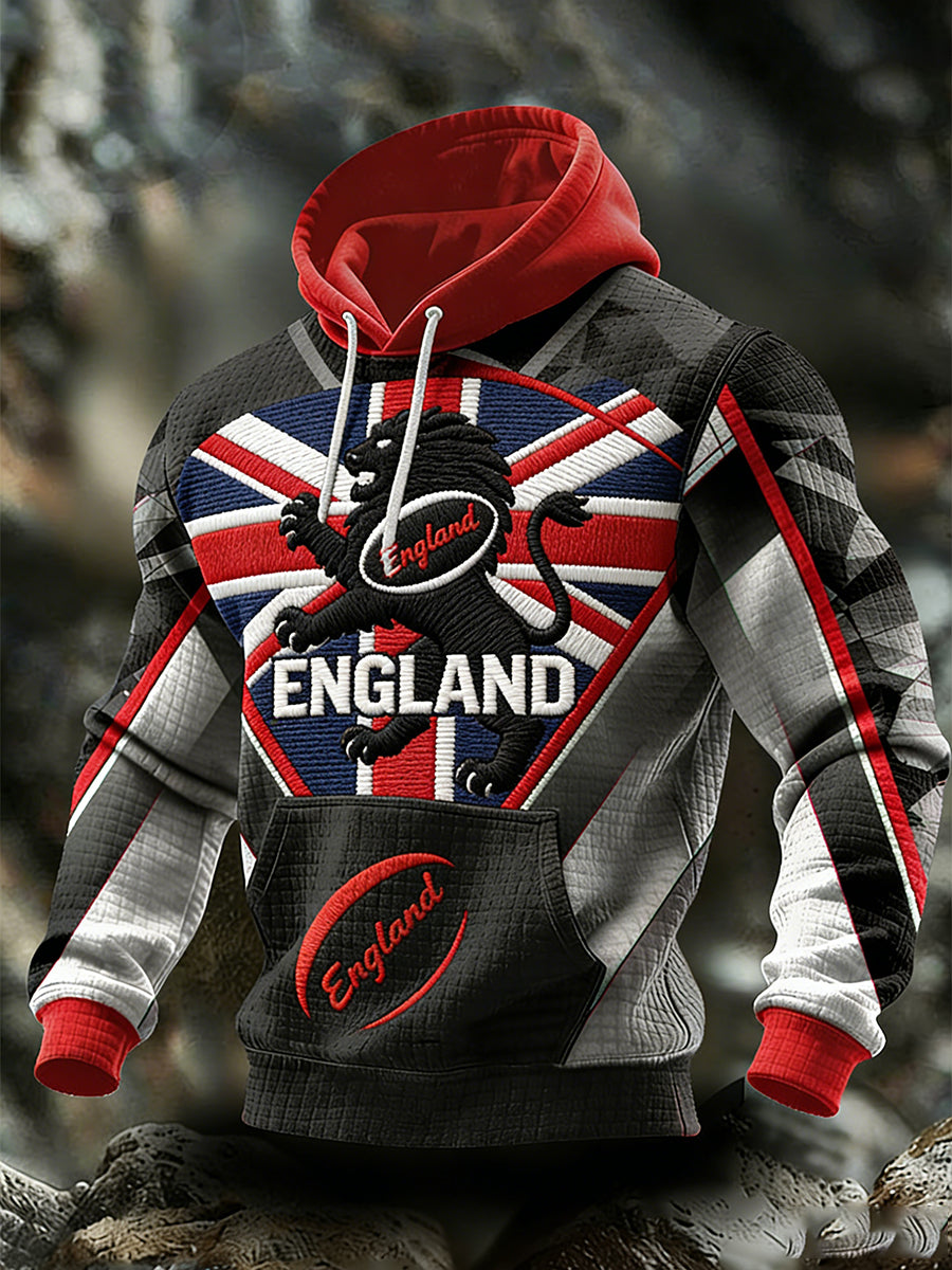 Men's Football Printed Casual Hoodie