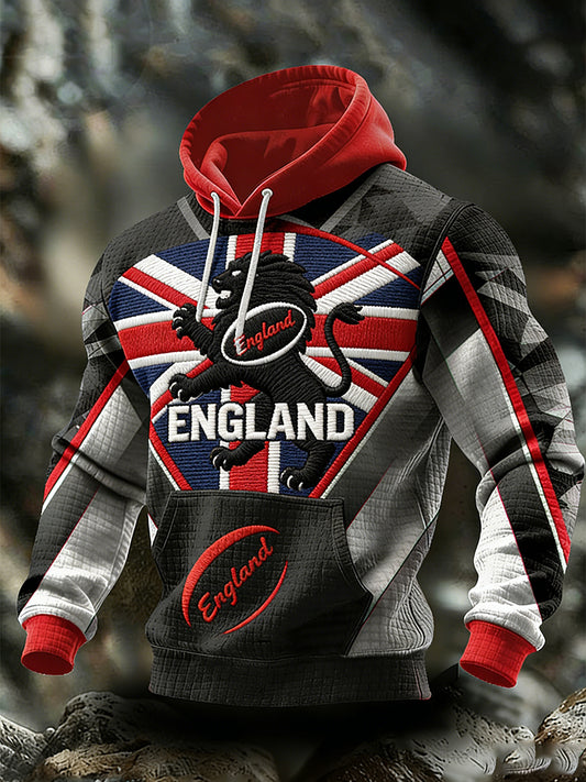 Men's Football Printed Casual Hoodie