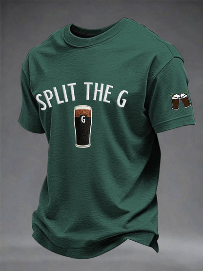 Men's St. Patrick's Day Split the G Printed Short Sleeve T-Shirt