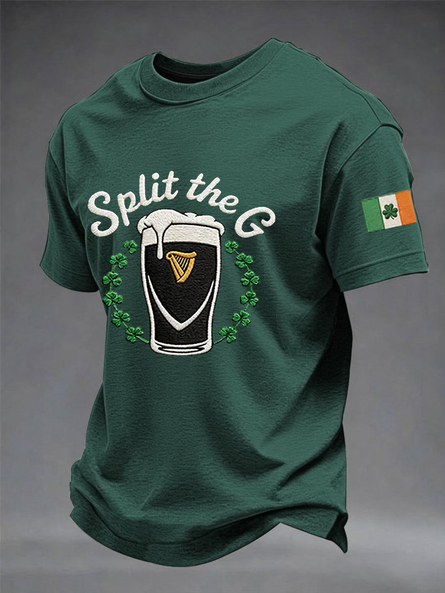 Men's St. Patrick's Day Split the G Printed Short Sleeve T-Shirt