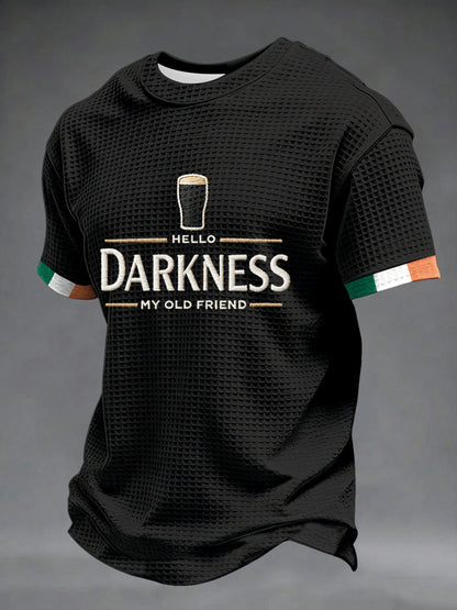 Men's Hello Darkness My Old Friend Waffle Short Sleeves T-shirt