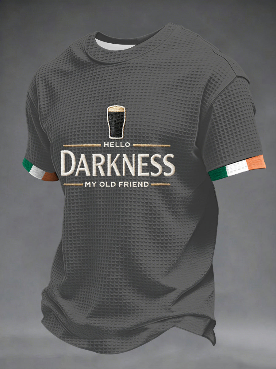 Men's Hello Darkness My Old Friend Waffle Short Sleeves T-shirt