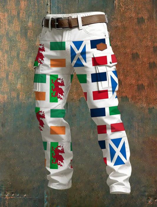 Men's British Rugby Six Nations Element Print Trousers