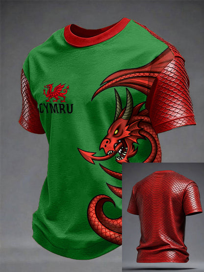 Men's Wales Welsh Lover Printed T-shirt