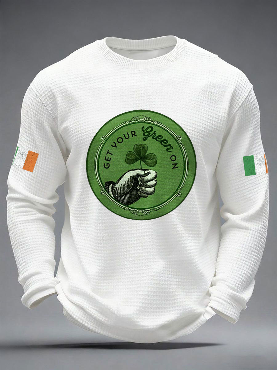 Men's Ireland Rugby Lover Printed Waffle Tops