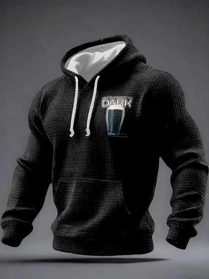 Men's Don't Be Afraid of The Dark Checkered Cotton Hoodie