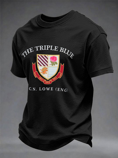 Men's England Rugby Lover Printed imitation cotton short-sleeved T-shirt