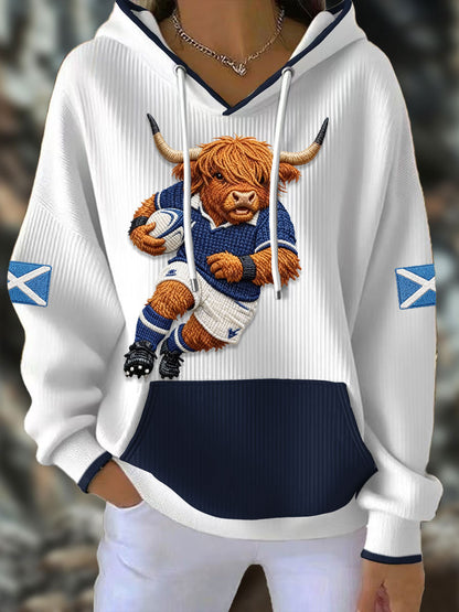 Women's Scotland Rugby Lover Printed Hoodie
