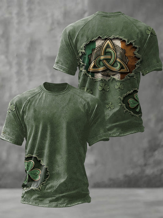 St. Patrick's Day Shamrock Art Print Short Sleeve T-shirt