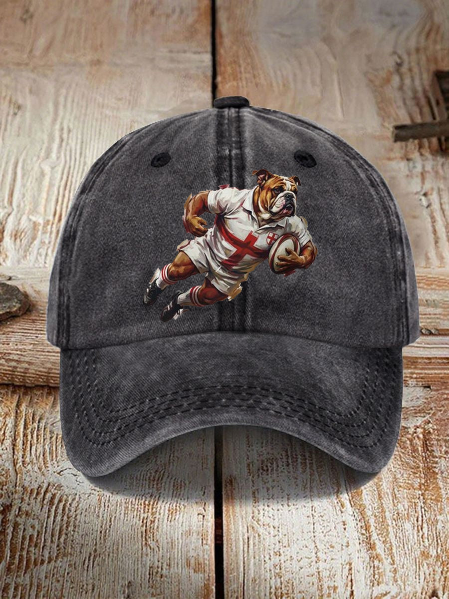 Unisex England Rugby British Bulldog Graphic Print Hat