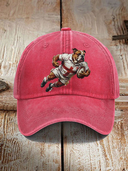 Unisex England Rugby British Bulldog Graphic Print Hat