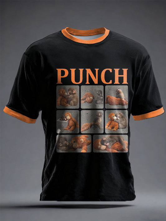 Unisex Punch Monkey Brave Printed T-Shirt