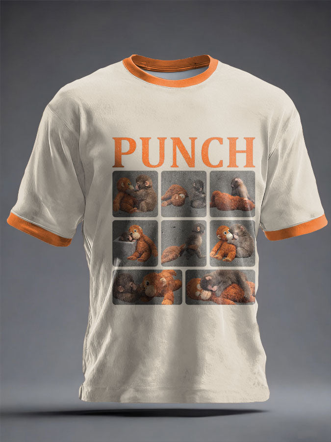 Unisex Punch Monkey Brave Printed T-Shirt