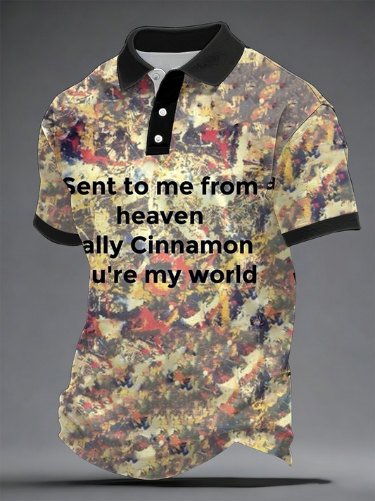 Men's Lemon Roses Music Lover Printed polo shirt