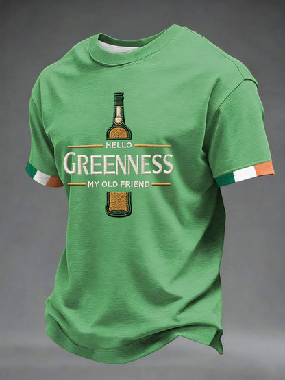 Men's Hello Greenness My Old Friend Irish Jameson Whiskey Printed T-Shirt