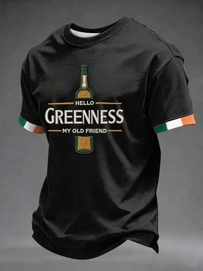 Men's Hello Greenness My Old Friend Irish Jameson Whiskey Printed T-Shirt