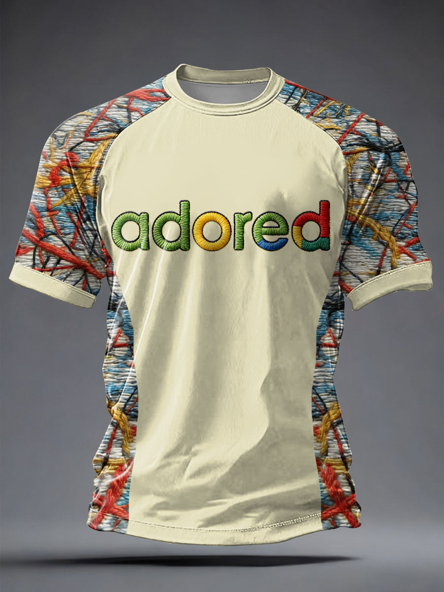 Men's Lemon Roses Music Lover Printed short sleeve t-shirt