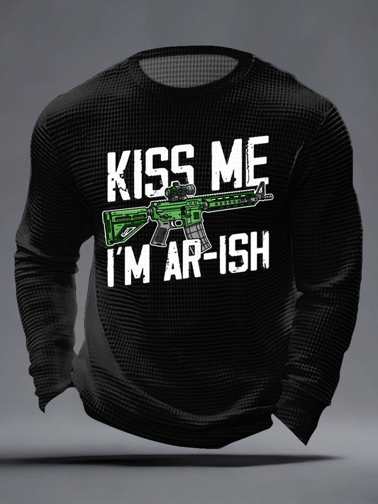 Men's Kiss Me I'm AR-ish Waffle Top