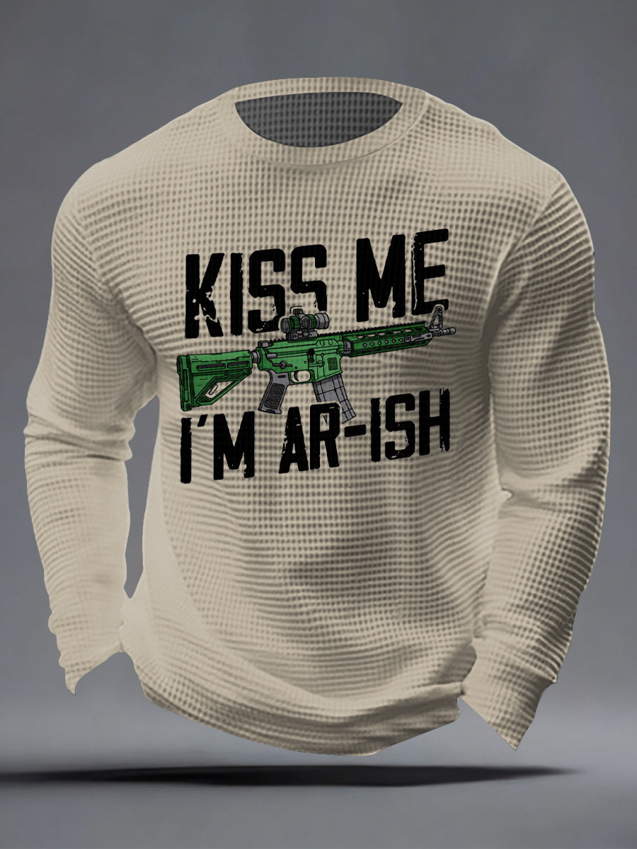 Men's Kiss Me I'm AR-ish Waffle Top