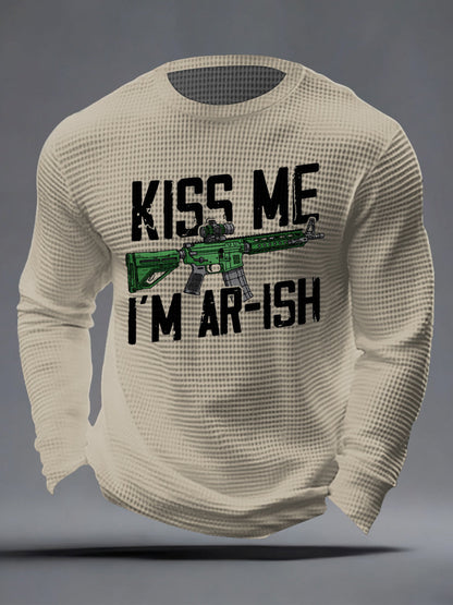 Men's Kiss Me I'm AR-ish Waffle Top