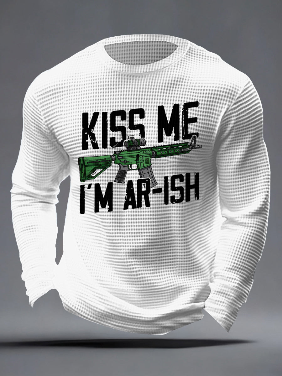 Men's Kiss Me I'm AR-ish Waffle Top