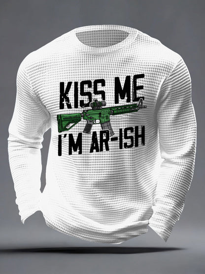 Men's Kiss Me I'm AR-ish Waffle Top
