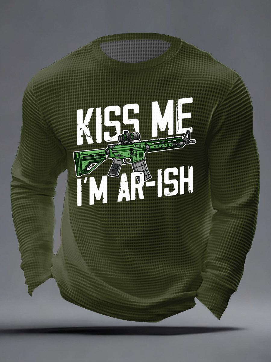 Men's Kiss Me I'm AR-ish Waffle Top